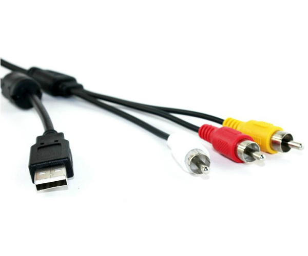 CABO USB MACHO P/3RCA AV